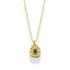 Sun Green Stone Necklace 14k Gold