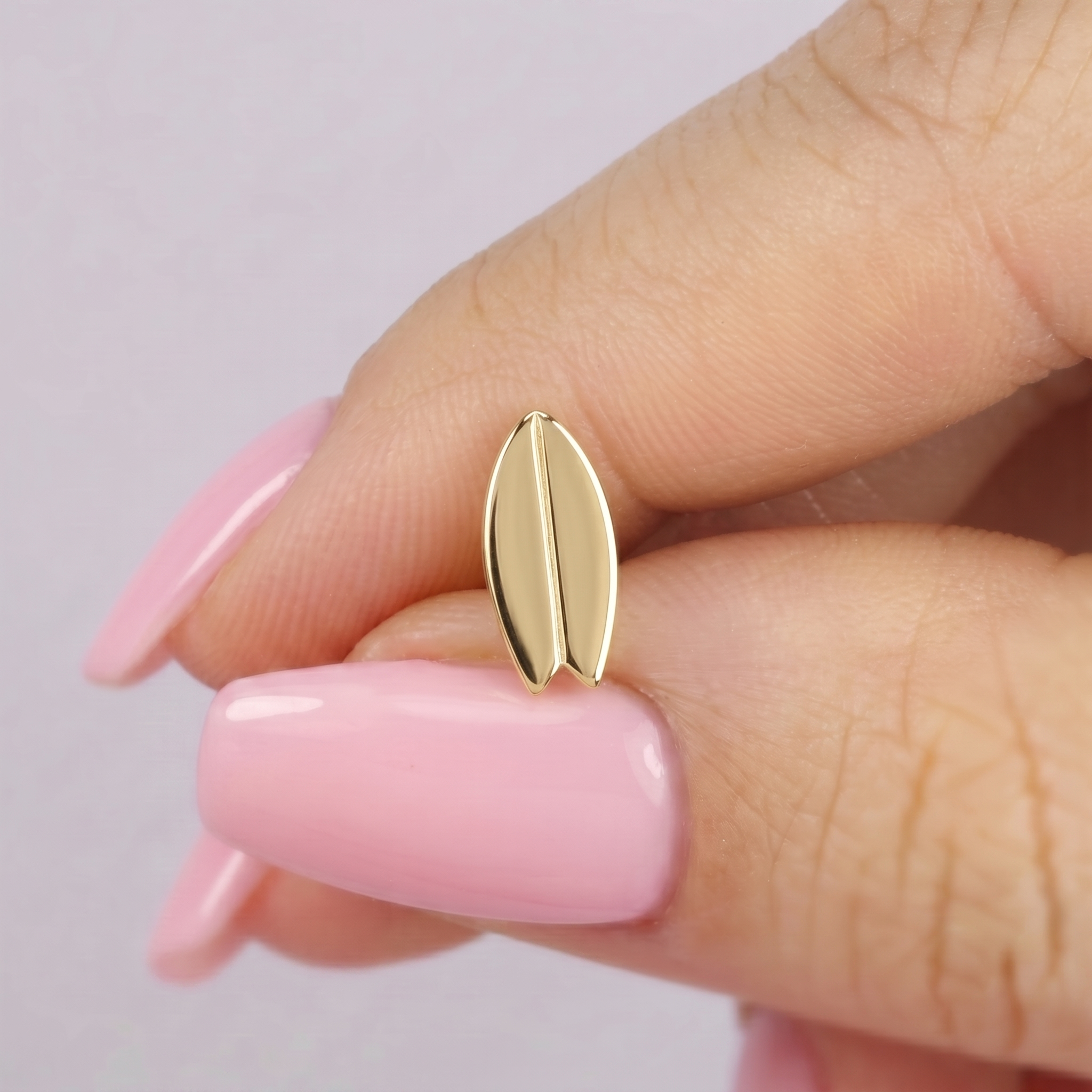 Surfboard Flatback Ear Piercing 14K Gold / Silver