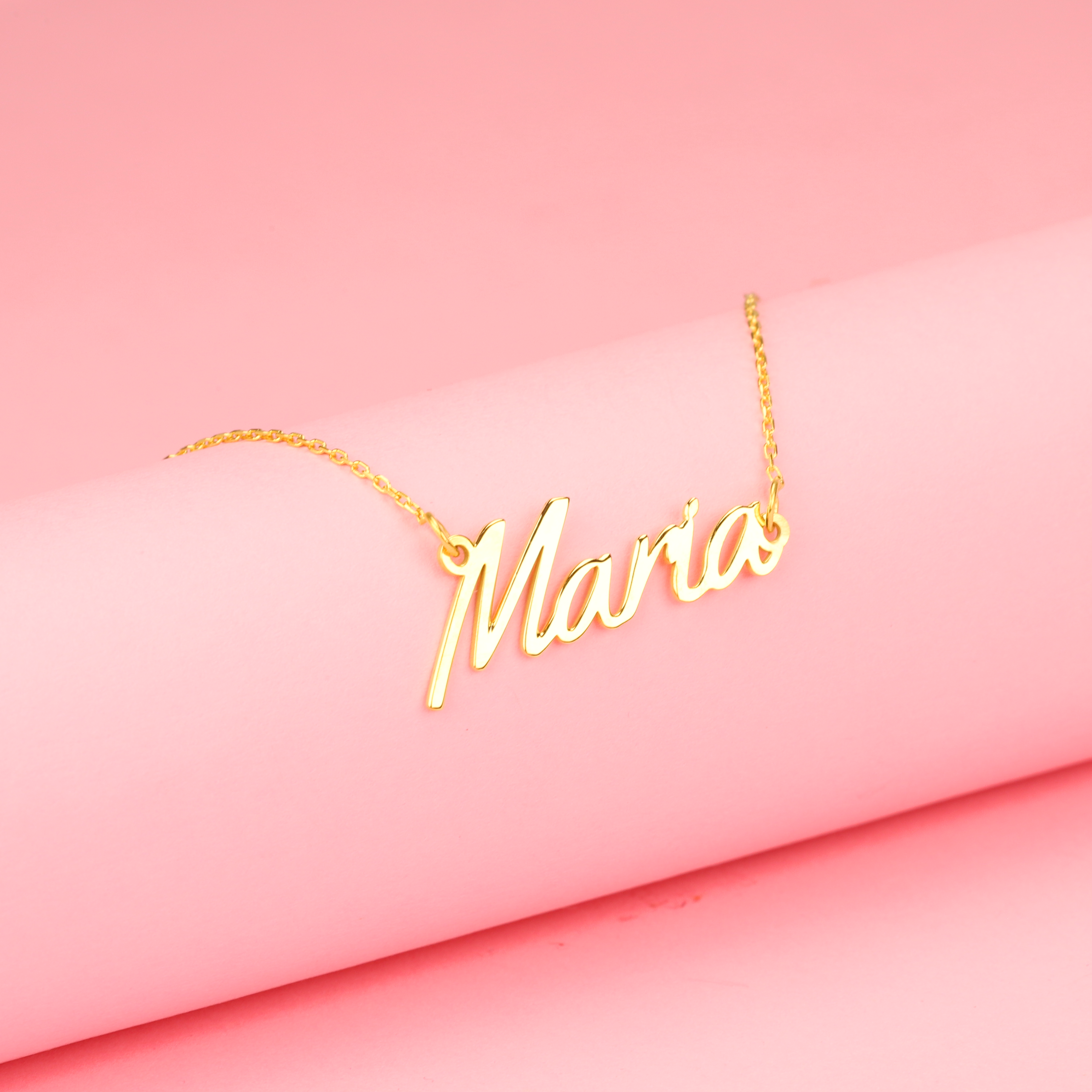Tailored Personalized Name Custom Necklace 14K Gold