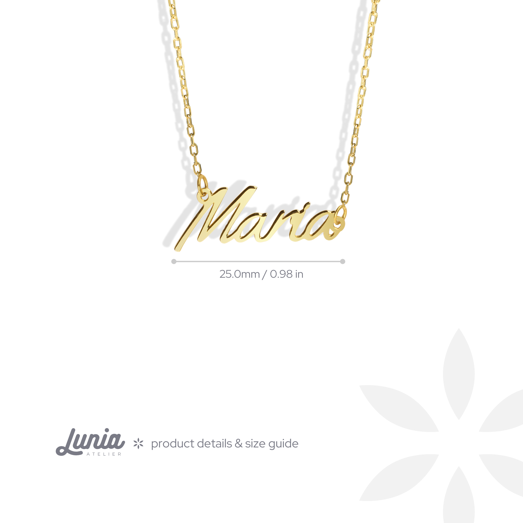 Tailored Personalized Name Custom Necklace 14K Gold