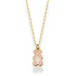 Teddy Bear Pink Necklace 14K Gold