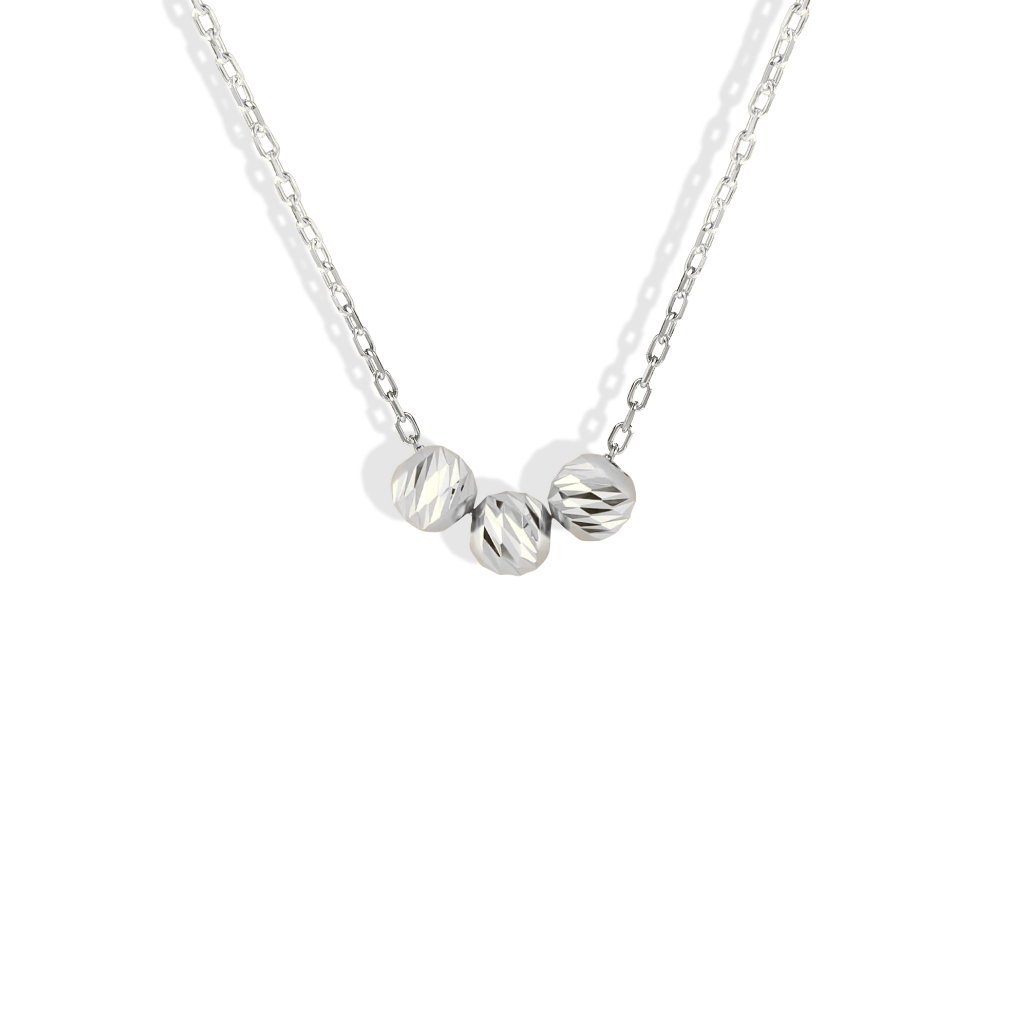 Three Ball Dorika Necklace 14K Gold