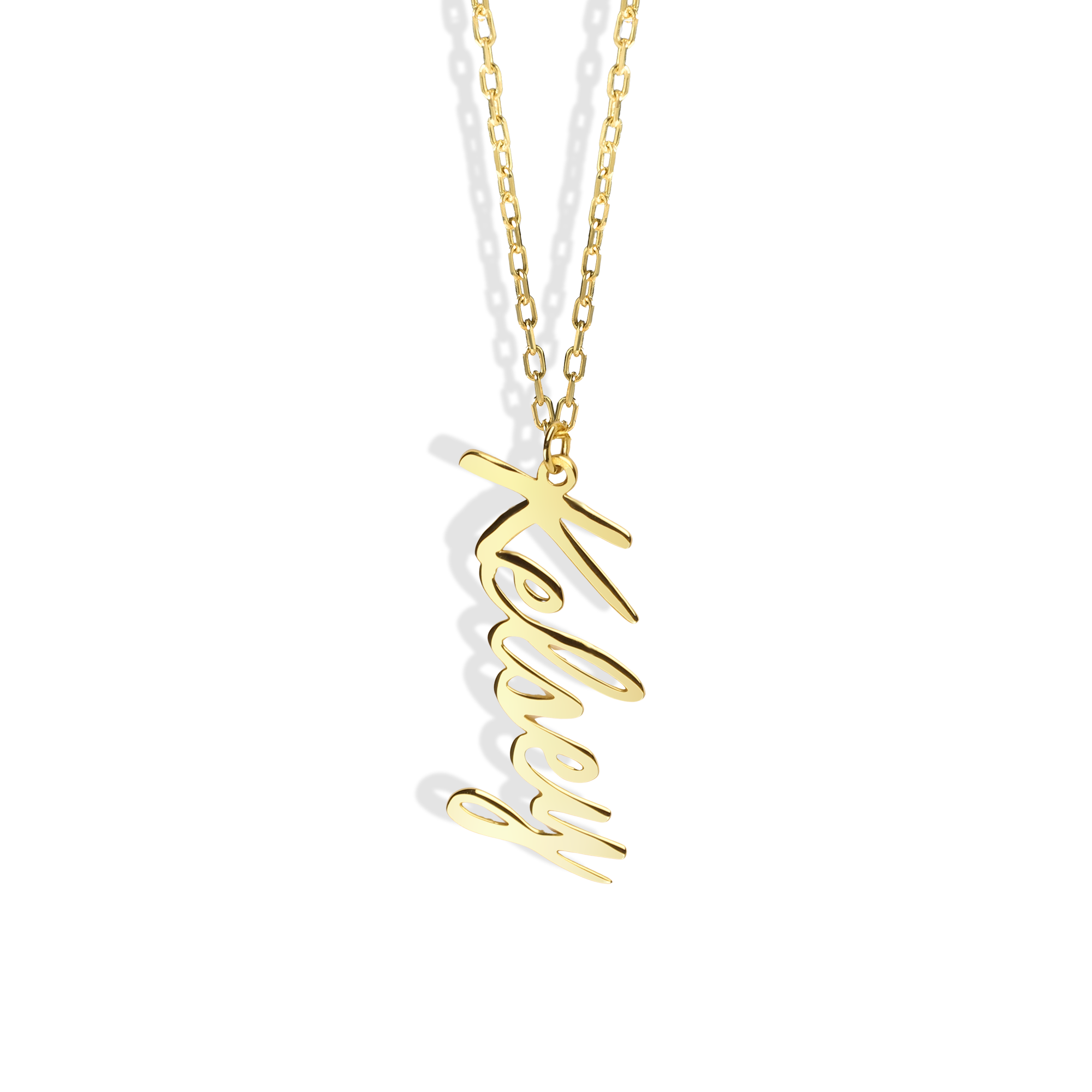 14K Gold Vertical Name Necklace – Custom Made Just for You