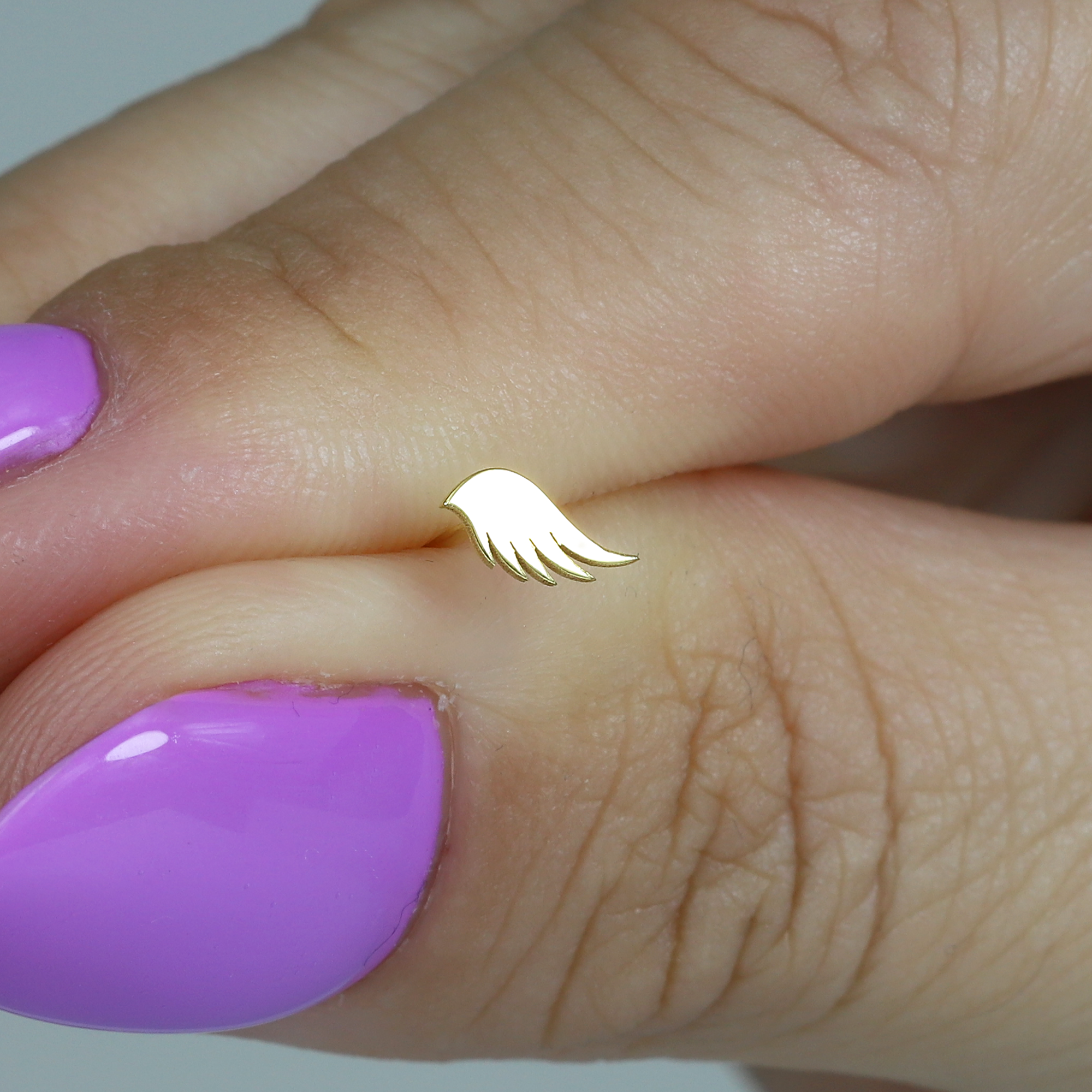 Wing Flatback Ear Piercing 14K Gold