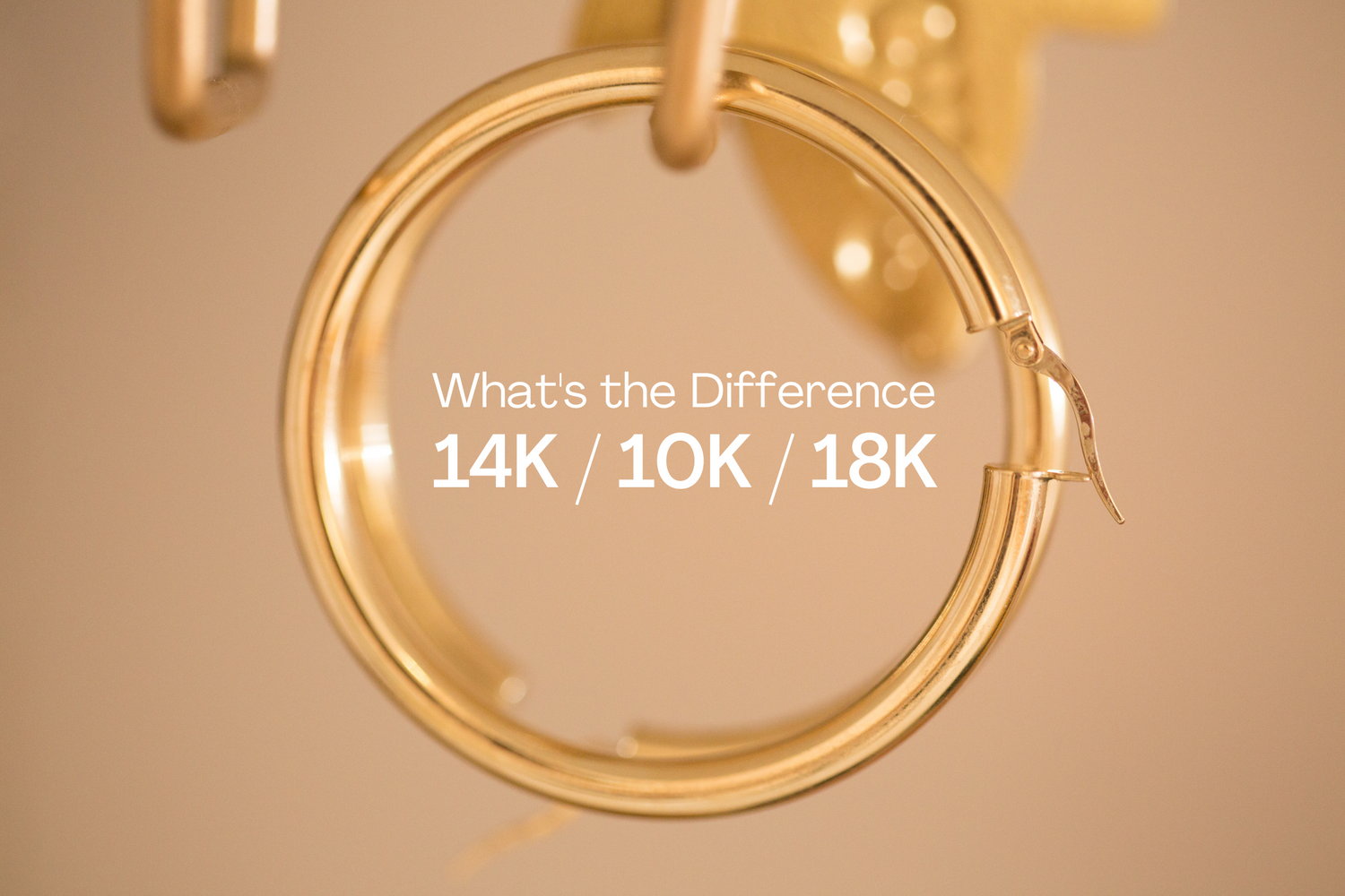 Side-by-side comparison of 10K, 14K, and 18K gold