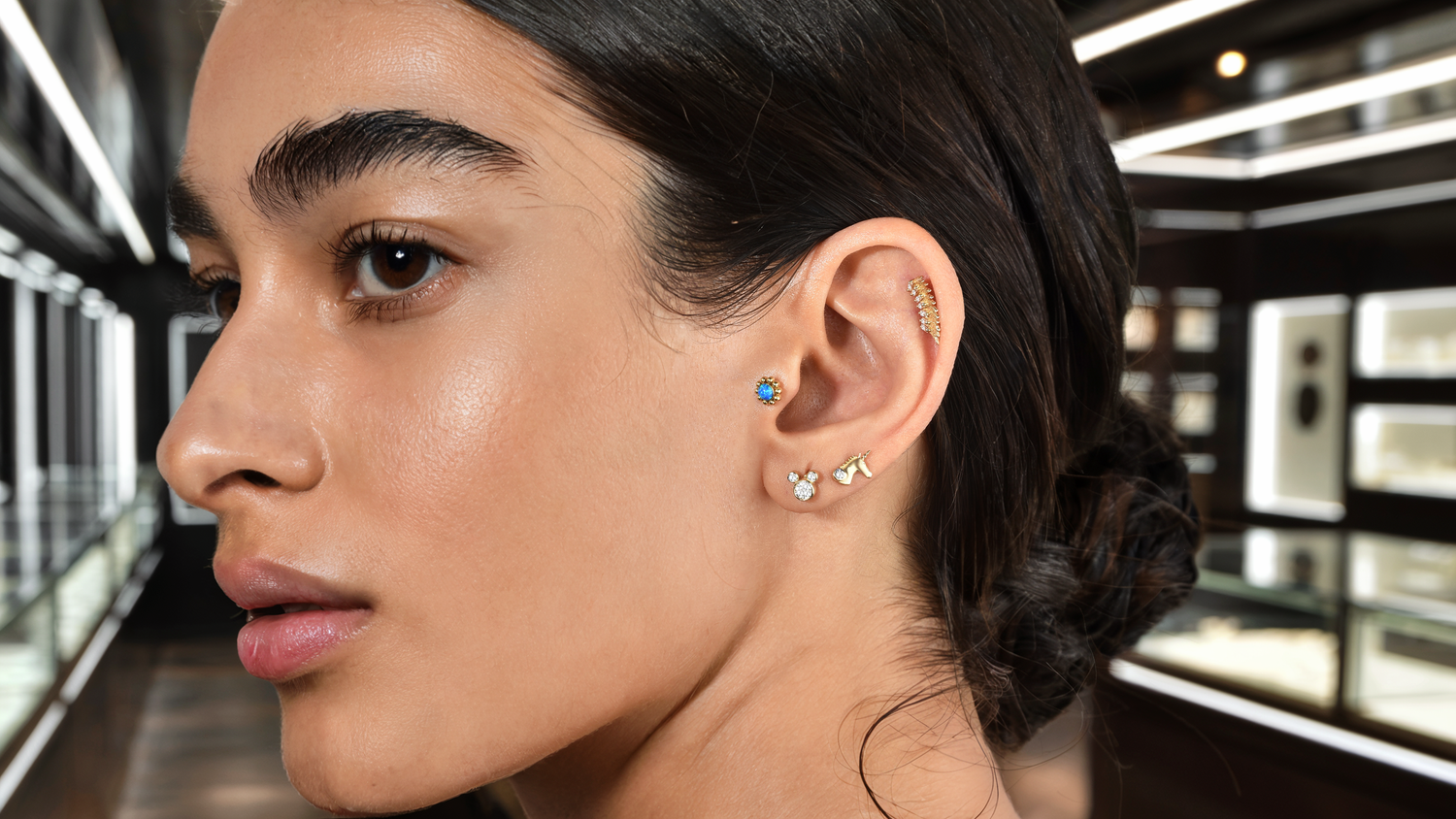 Diamond ear piercing styles suitable for every age