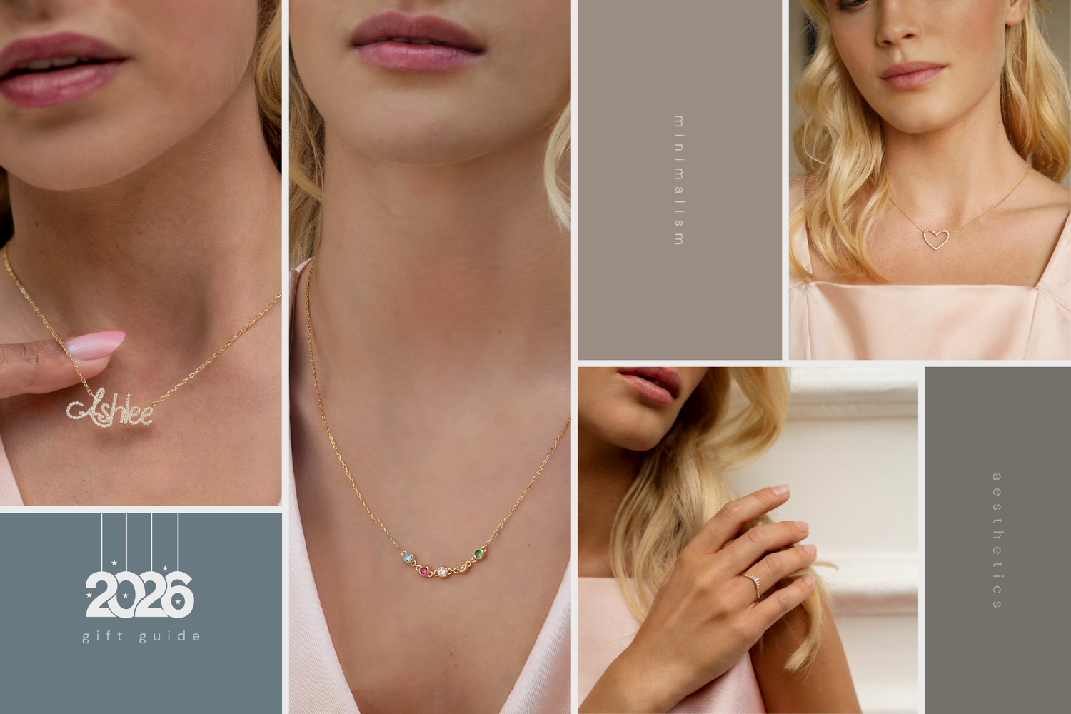 14K gold new year jewelry gifts meaningful minimal rings earrings bracelets