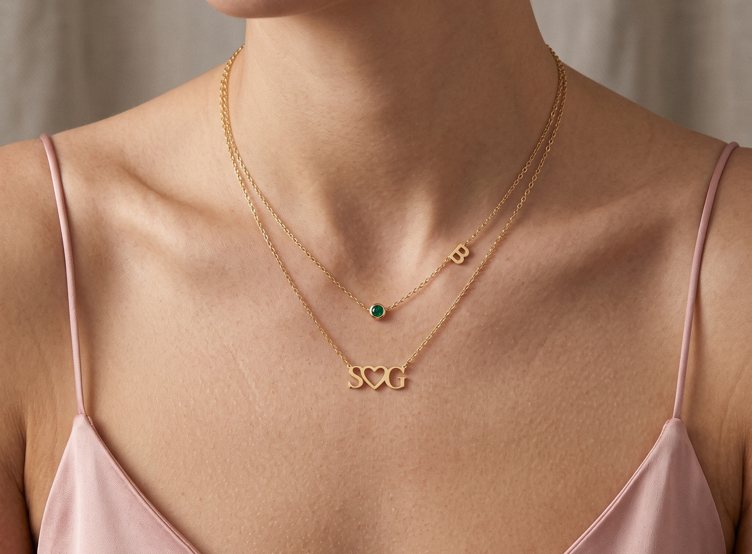 Initial Necklaces in 14K Gold and Sterling Silver