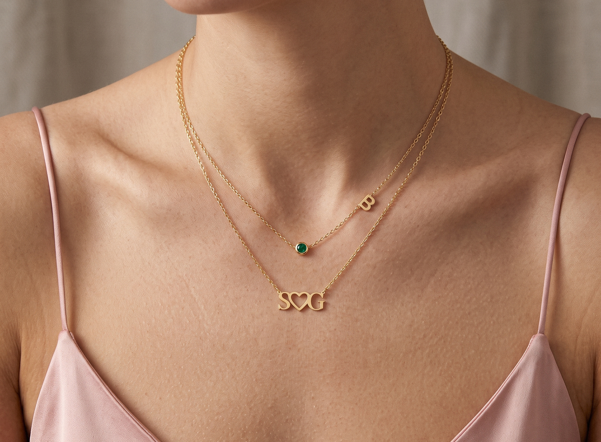 Initial Necklaces in 14K Gold and Sterling Silver