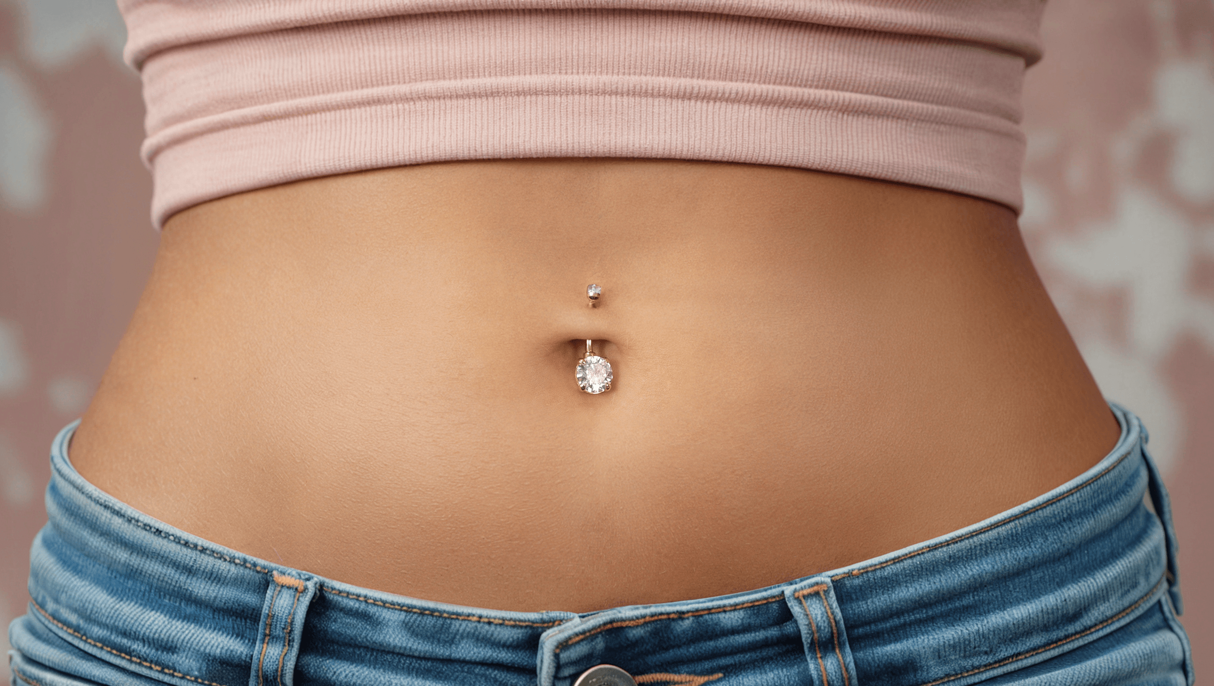 14K solid gold navel rings with refined piercing designs