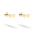 Cool sunglasses stud earrings in shiny 14K yellow gold with a slim emoji silhouette