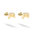 Game Controller stud earrings rendered in 14K yellow gold with miniature buttons and twin grips
