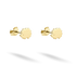 Hedgehog stud earrings in bright 14K yellow gold with a rounded spiky outline