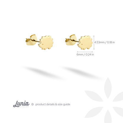 A 6.0 mm body length and 4.537 mm height define the tiny hedgehog in this scale view