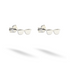 Miniature eyewear-shaped studs photographed in mirror-bright 14K white gold