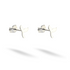 Nautical tail-shaped earrings presented in polished 14K white gold