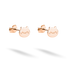 Blush 14K rose gold gives the miniature cat face earrings a soft finish