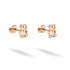 Blush rose gold adds a gentle finish to the nostalgic teddy bear pair