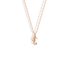 Seahorse charm in 14K rose gold, warm metal picking out the ridged back