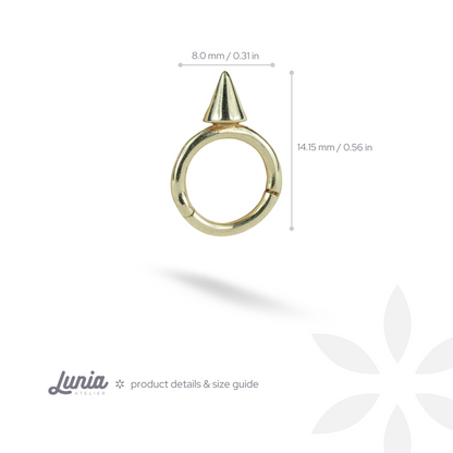 Cone Hoop Ear Piercing 14K Gold