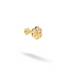 14K Gold Flatback Ear Piercing with Pink Flower and CZ Stone
