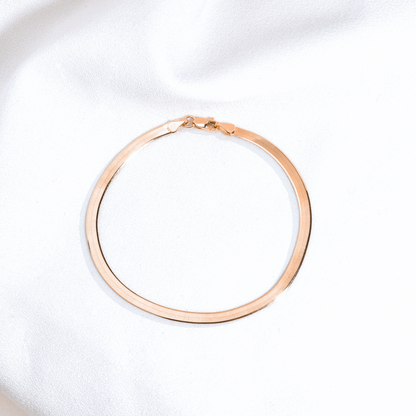 Shining Wave Chain Bracelet 14K Gold