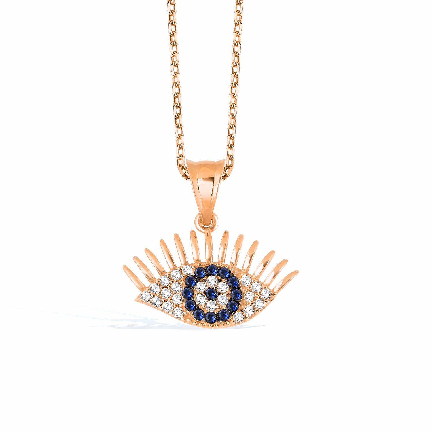 Blue Eye Necklace 14K Gold / Silver