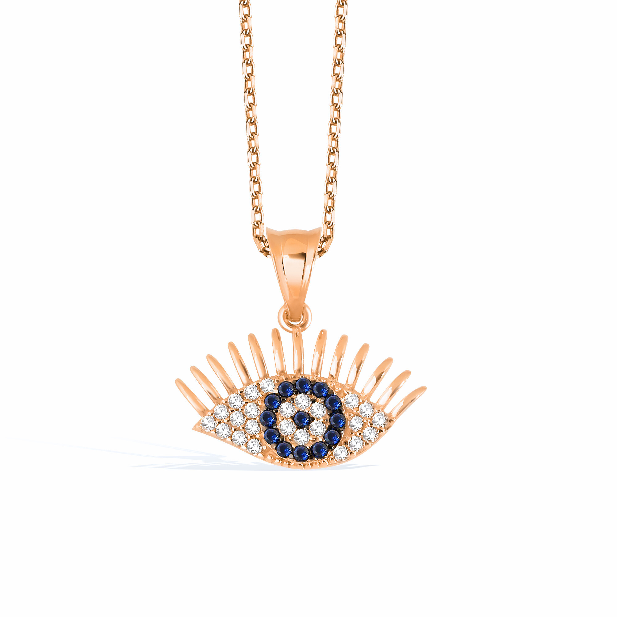 Blue Eye Necklace 14K Gold / Silver