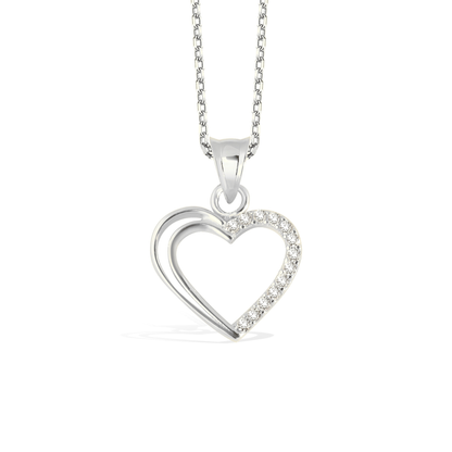 Heart Diamond Necklace 14K Gold