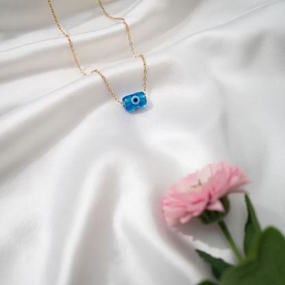 Minimal Evil Eye Necklace 14K Gold / Silver