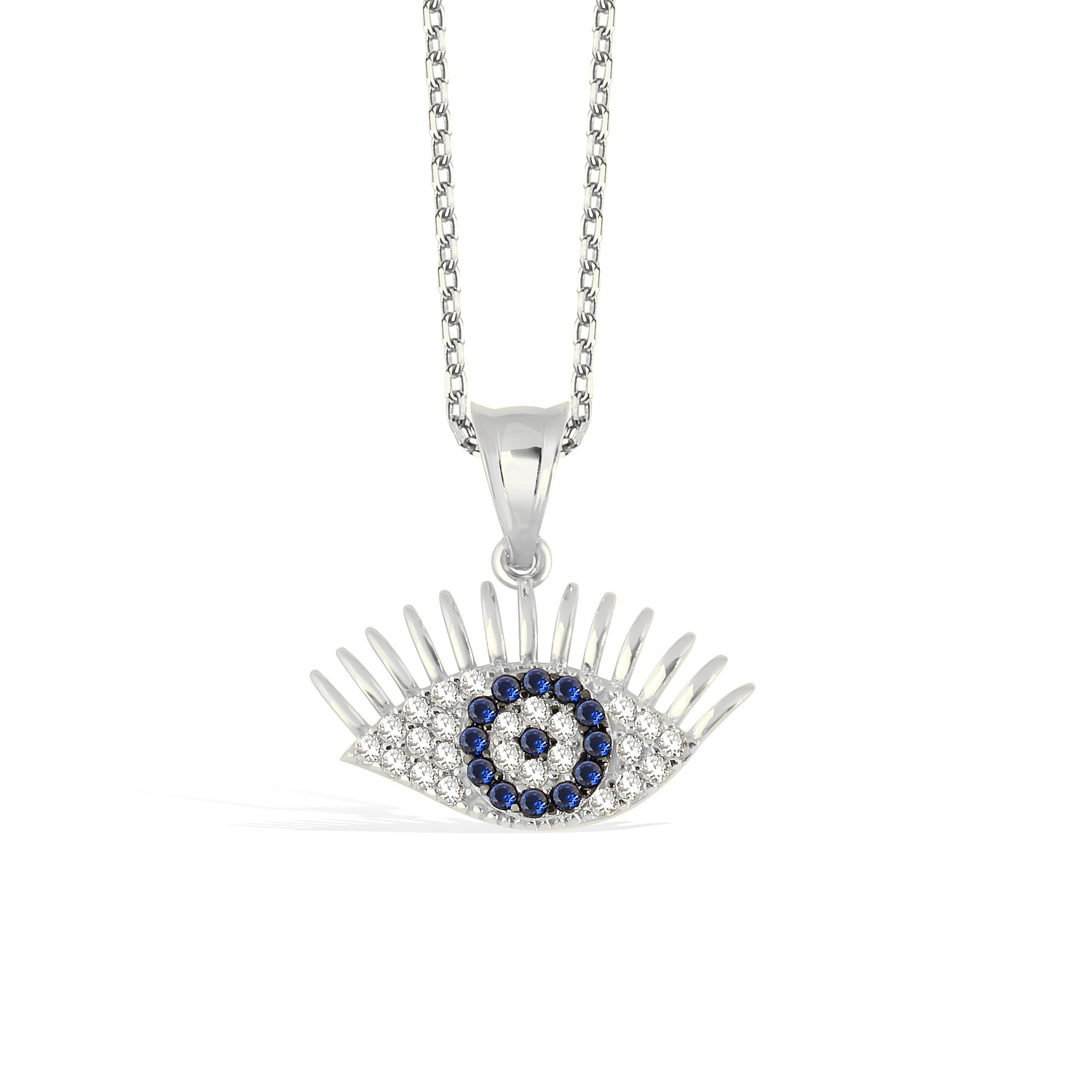 Blue Eye Necklace 14K Gold / Silver