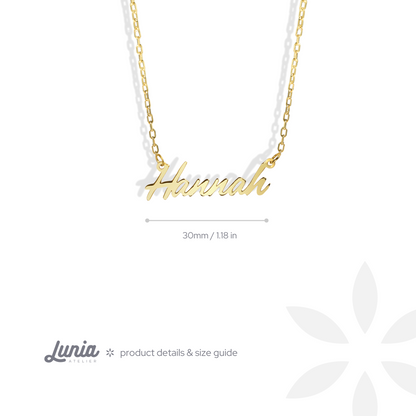 Personalized Vibe Name Custom Necklace 14K Gold