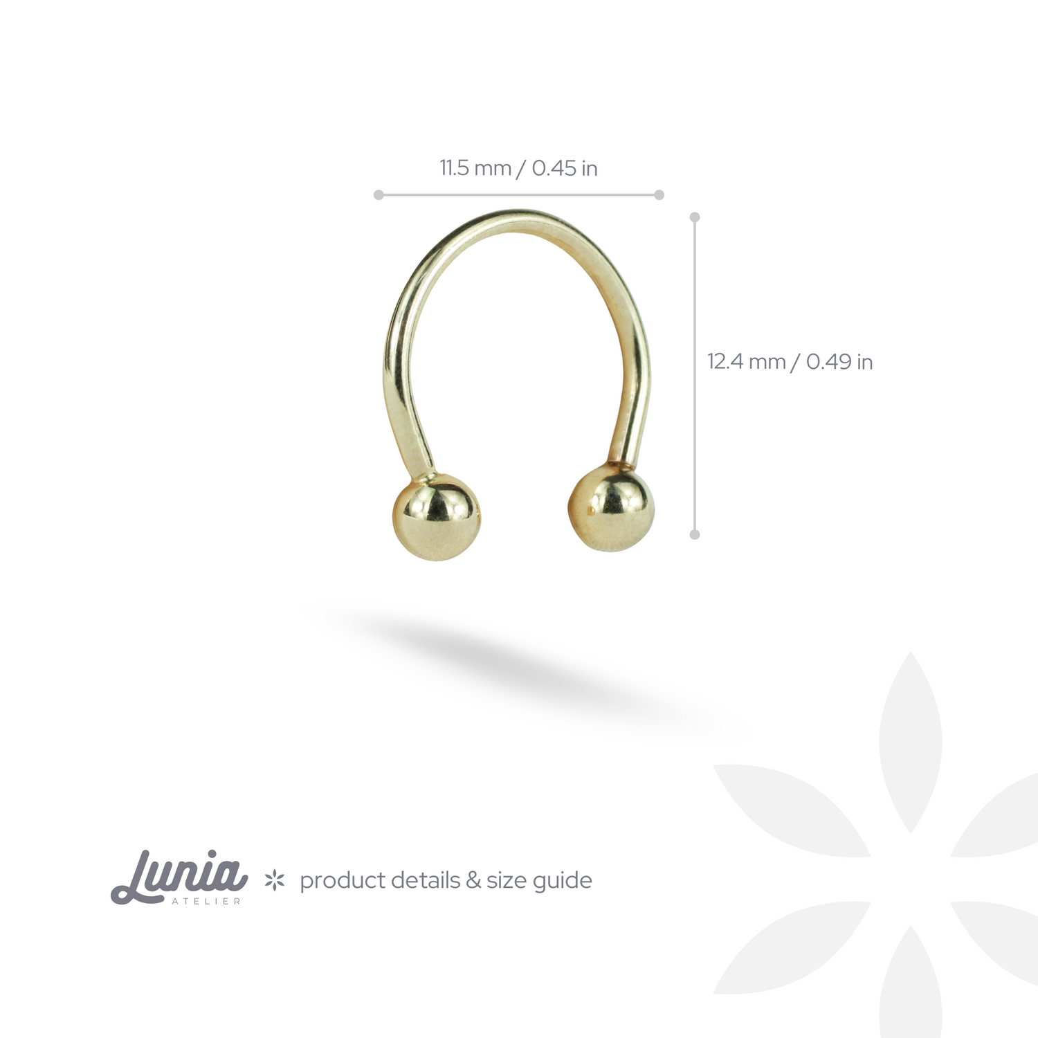 Circular Hoop Ear Piercing 14K Gold