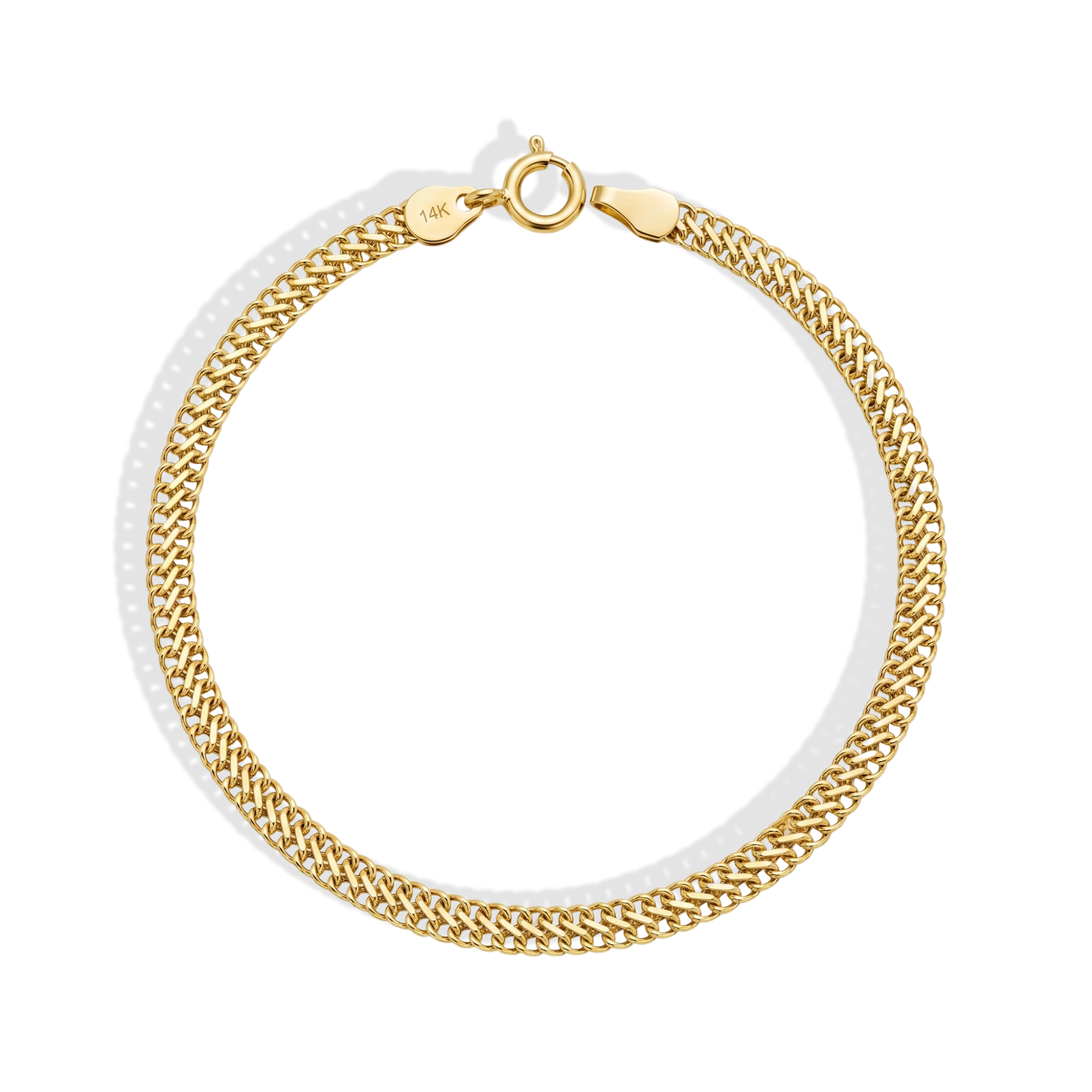Vienna Woven Chain Bracelet 14K Gold