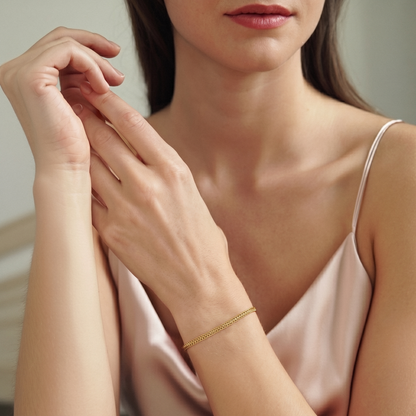 Vienna Woven Chain Bracelet 14K Gold
