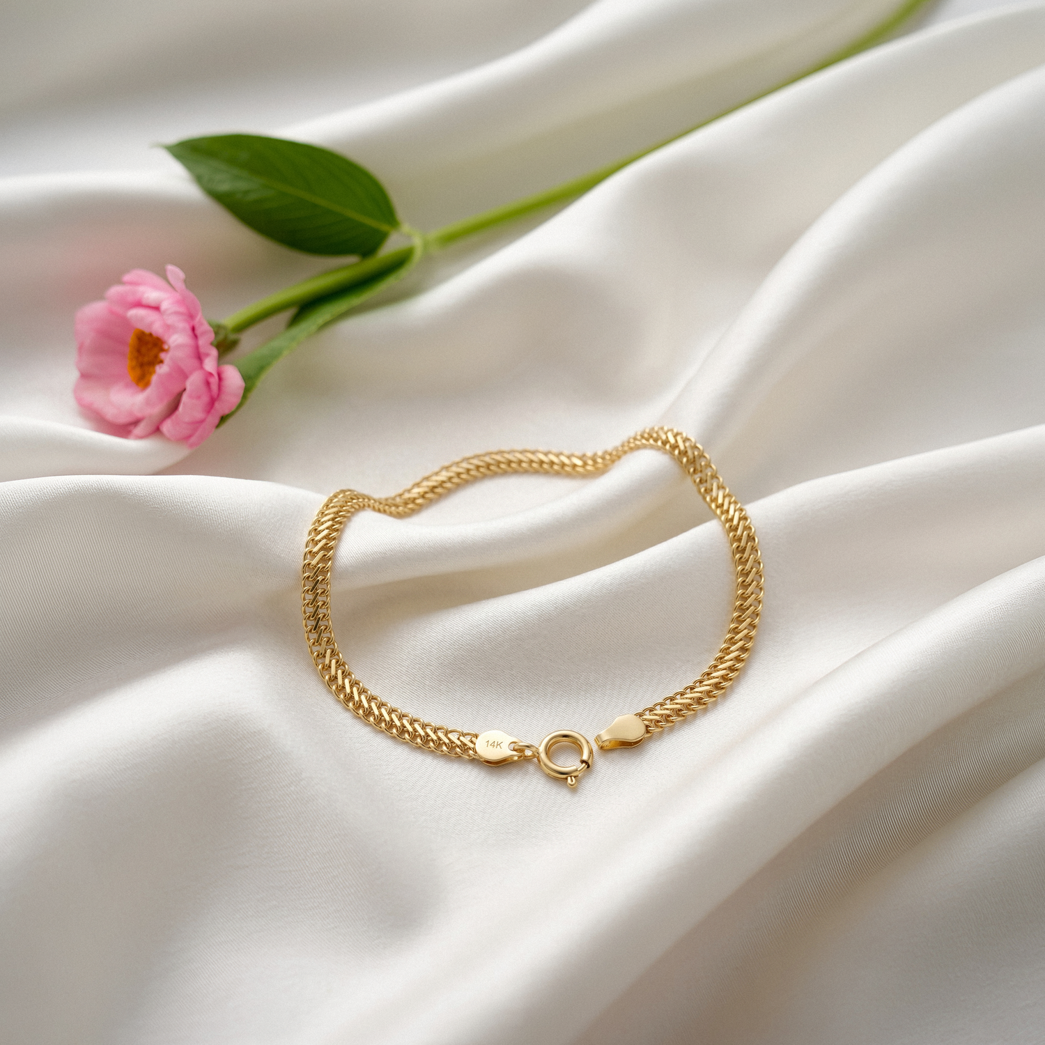 Vienna Woven Chain Bracelet 14K Gold