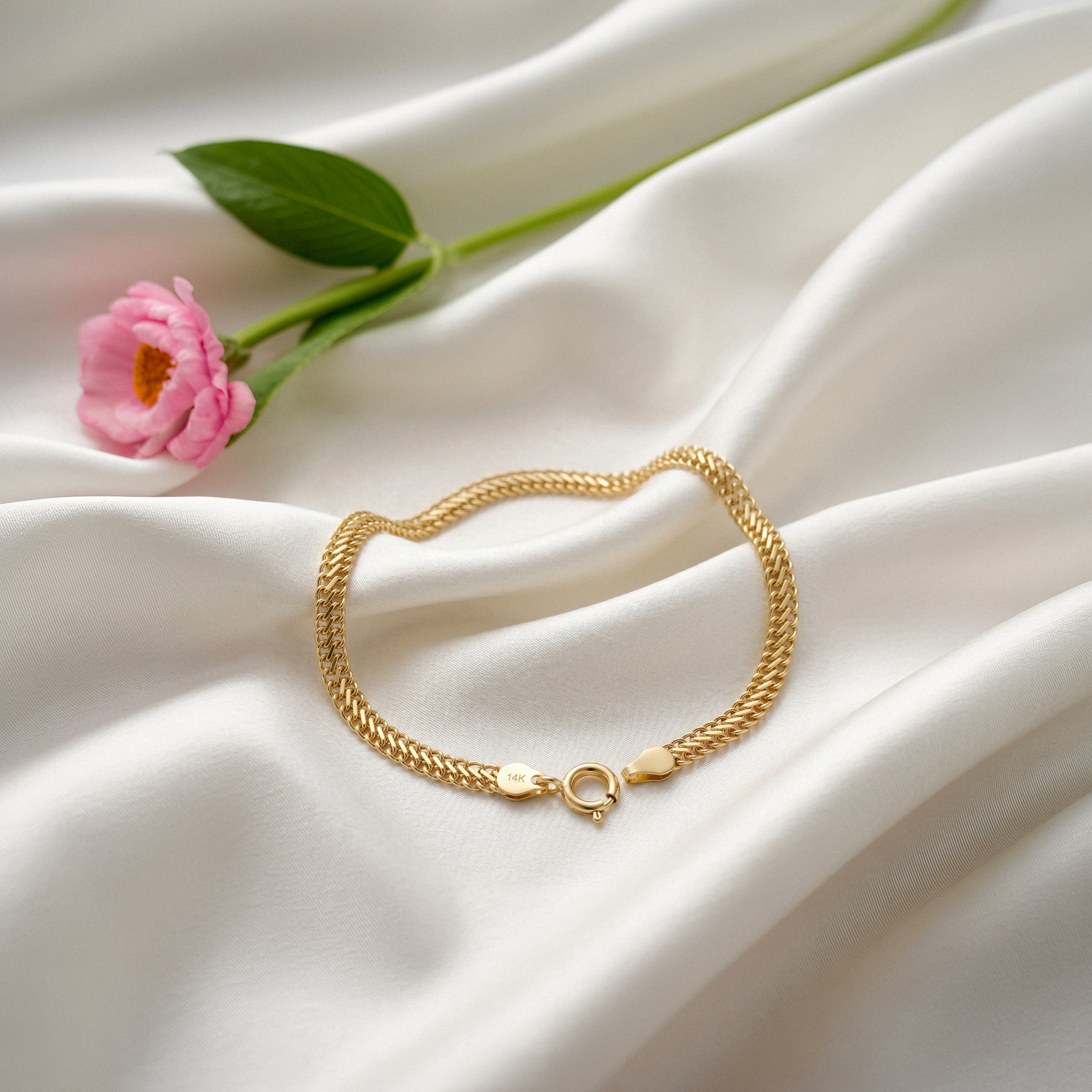 Vienna Woven Chain Bracelet 14K Gold