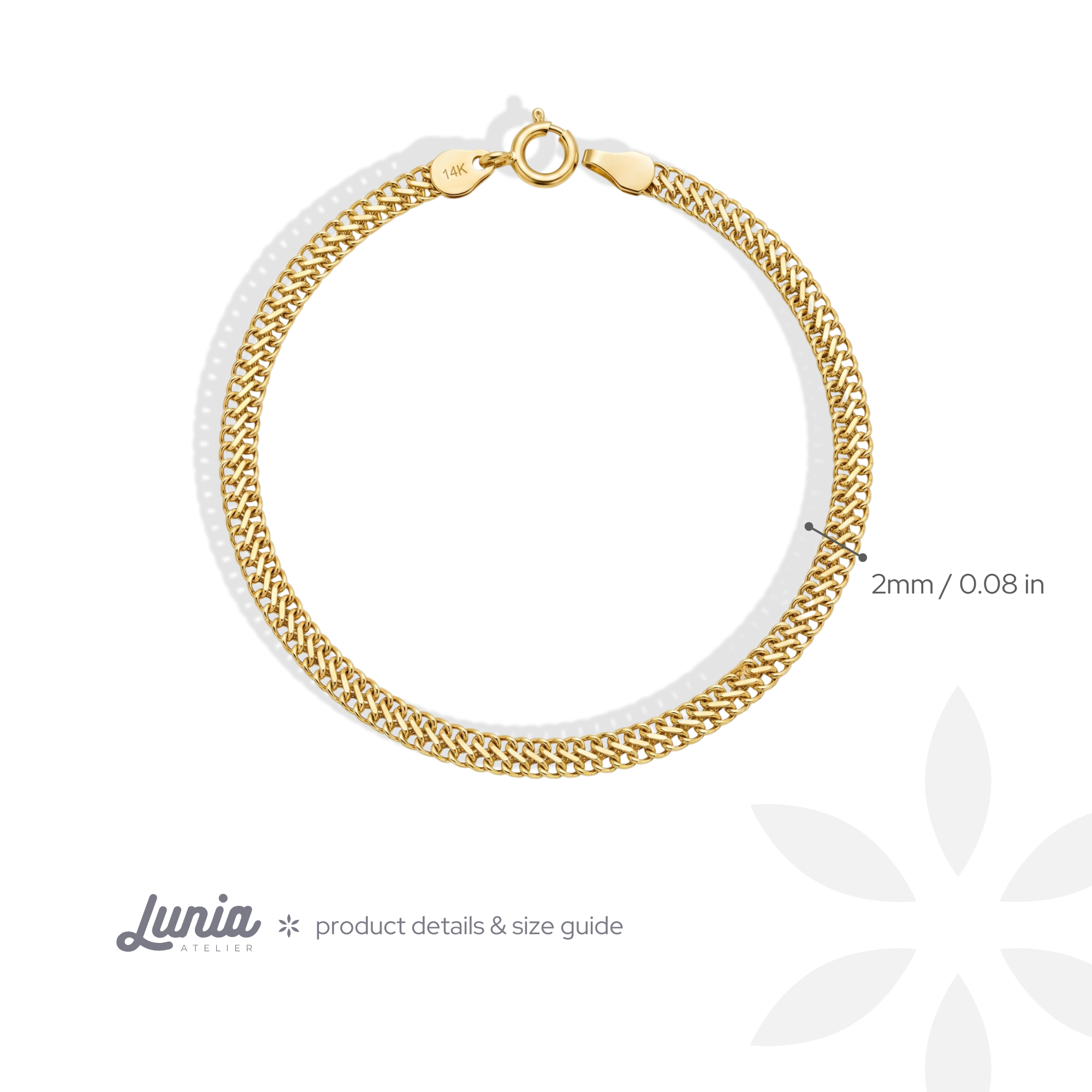 Vienna Woven Chain Bracelet 14K Gold