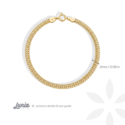 Vienna Woven Chain Bracelet 14K Gold