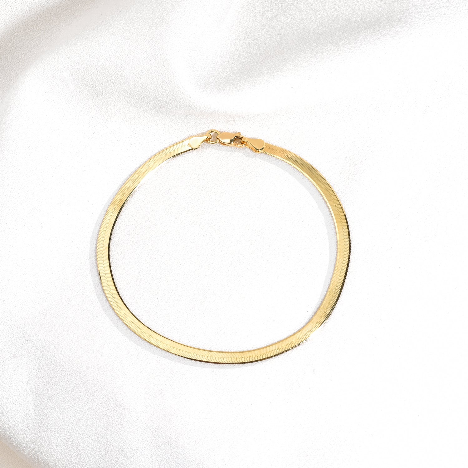 Shining Wave Chain Bracelet 14K Gold
