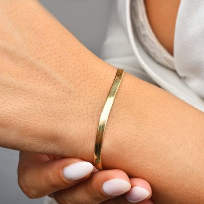 Shining Wave Chain Bracelet 14K Gold