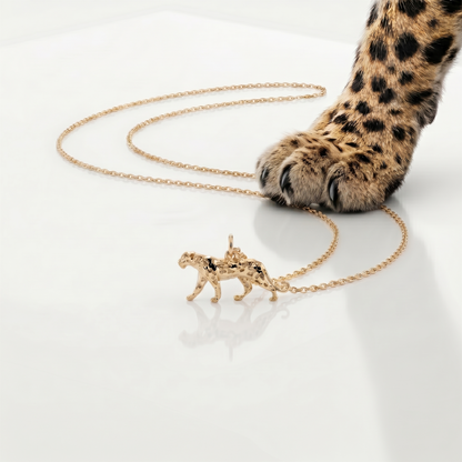 Leopard Pendant Necklace 14K Gold / Silver