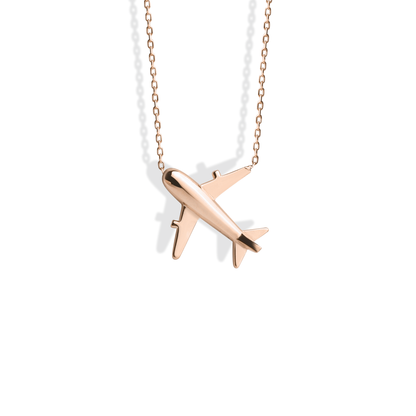 Aeroplane Necklace 14K Gold / Silver