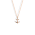 Anchor charm in blush 14K rose gold, its centre stone framed by warm pink metal