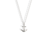 Cool white gold anchor pendant, a nautical piece for silver toned stacks