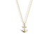 Yellow gold anchor with a single centre stone: the Anchor Stone Diamond Pendant Necklace 14K Gold / Silver