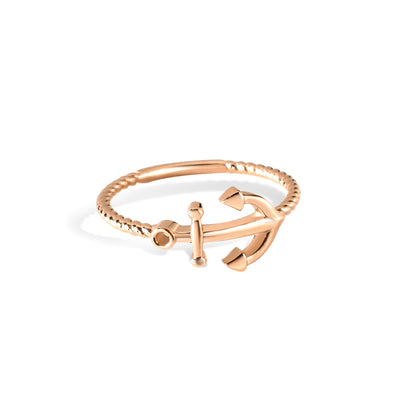 Anchor Ring 14K Gold