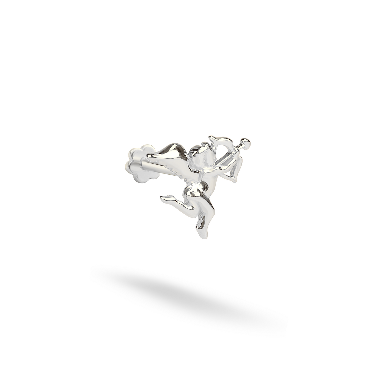 Angel of Love Flatback Ear Piercing 14K Gold