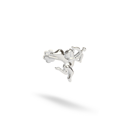 Angel of Love Flatback Ear Piercing 14K Gold