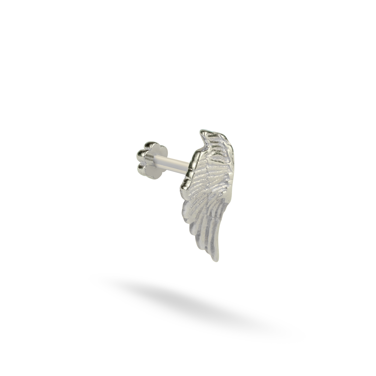 Angel Wing Flatback Ear Piercing 14K Gold